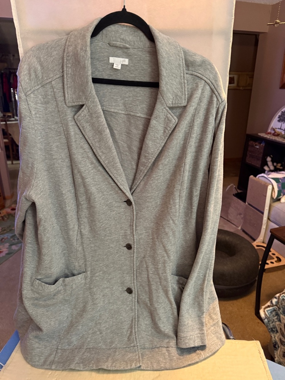 J. Jill Heather Gray Knit Blazer